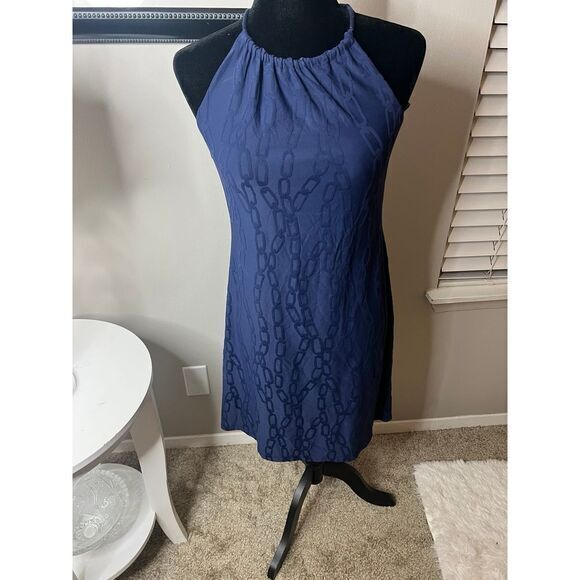 J. McLaughlin navy‎ halter style dress XS - Picture 4 of 10